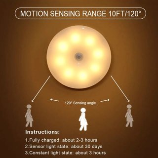Lote de 3 lámparas LED con sensor de movimiento