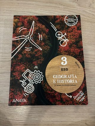 Libros historia y geografía 3°ESO anaya