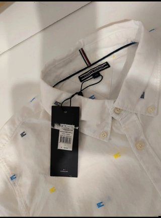 Camisa Tommy Hilfiger Blanca Estampada