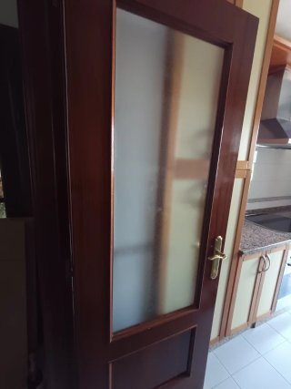 Lote de puertas de madera con y sin cristal