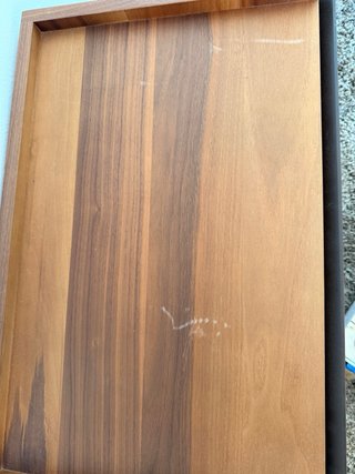 Mesita auxiliar de madera y metal