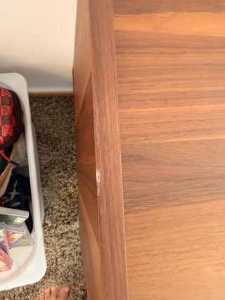 Mesita auxiliar de madera y metal