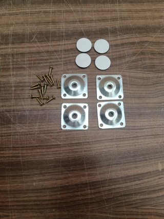 4 Patas Madera Maciza Mueble 60mm + Kit