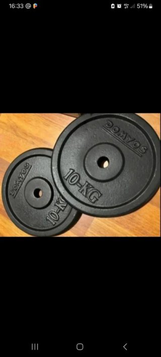 Pesas 2 discos de 10kg Domyos