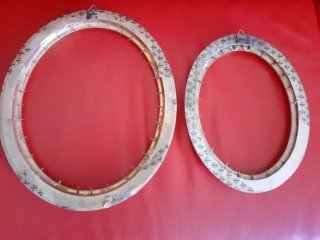 2 Cornici Ovali Dorate