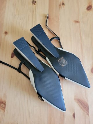 Zapatos tacón tela bordada talla 36/37 nuevos