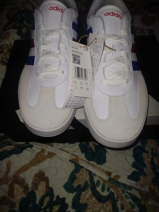 Zapatillas Adidas Barreda Blancas Tiras Multic.