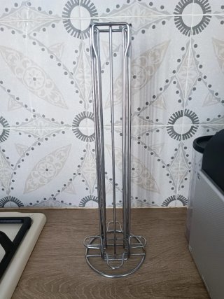 Cafetera Nespresso DeLonghi Pixie plata + soporte