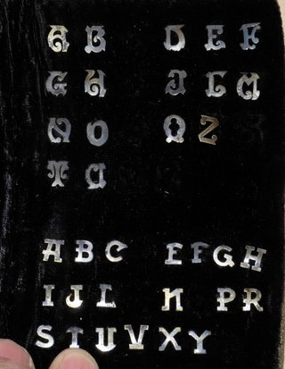 MUESTRARIO DE LETRAS PARA JOYERIA U ORFEBRERIA
