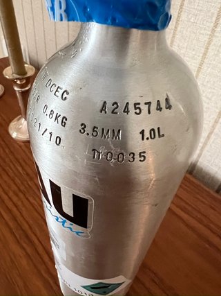 Botella Blau Aquaristic 1L CO2 Aluminio