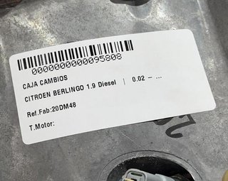 20dm48 caja cambios citroen berlingo 1.9 95808