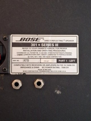 Pareja Altavoces Bose 150W cada uno.
