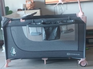 Cuna de viaje Kinderkraft Joy Rosa
