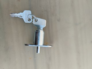 Cerradura de metal cromado para armarios, vitrinas