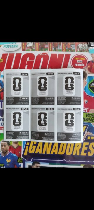 6 Cromos Inéditos Selección Española Jugón