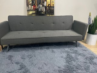 Sofá Cama Gris 3 Plazas Tela