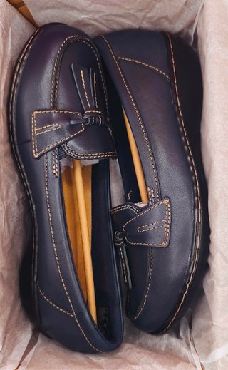 Clarks Mocasines Cuero Pie Ancho Plantilla Confort