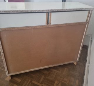 Mueble blanco 2 cajones y 2 puertas