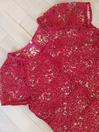 Vestido Zara guipur