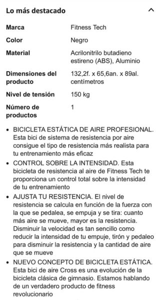 Bicicleta de aire AIRBIKE
