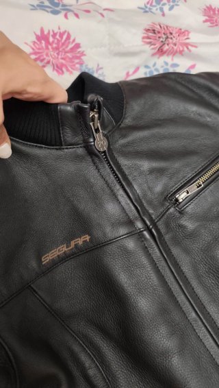 cazadora chaqueta moto mujer piel segura S 36