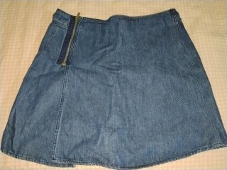 Falda pantalón vaquera con cremallera