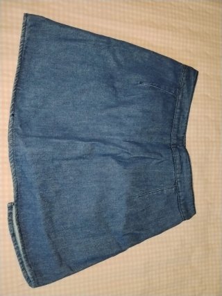 Falda pantalón vaquera con cremallera