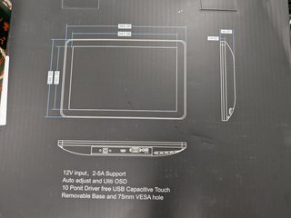 Monitor Táctil 15.6 Negro
