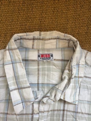 Camisa manga corta cuadros vintage