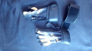 RDX Guantes Levantamiento Pesas Muñequera Larga