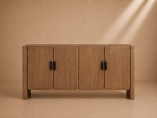 Aparador 160cm Madera Fresno y Metal