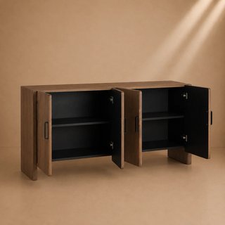 Aparador 160cm Madera Fresno y Metal