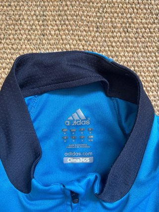 Sudadera Adidas Azul Media Cremallera Vintage