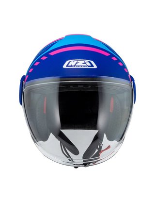 Casco Jet NZI Ringway 2 Duo Azul-Rosa