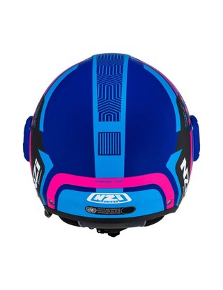Casco Jet NZI Ringway 2 Duo Azul-Rosa
