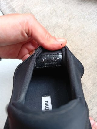 Miu Miu Sneakers Elastiche Cristalli Nero Argento