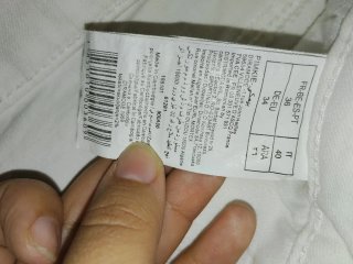 Pantalón corto blanco y gris
