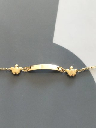 Pulsera bebé oro de ley nueva.