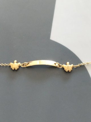 Pulsera bebé oro de ley nueva.