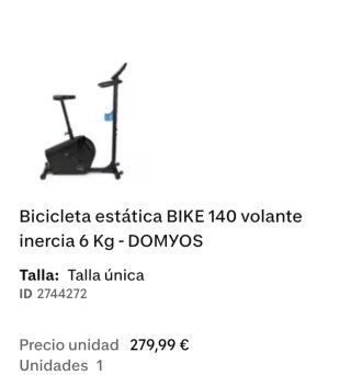 Bicicleta Estática Domyos Bike 140 6kg