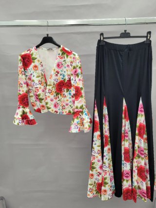 Falda ensayo flamenco estampada nueva