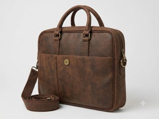 Maletín Ejecutivo de Cuero Marrón para Hombre.