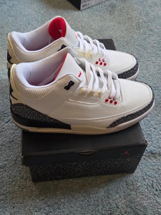 Zapatillas Jordan Air 3 Blancas Rojas