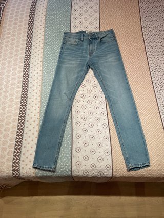 Pantalones Vaqueros Pitillo Azul Pull&Bear Talla 3