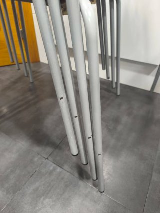 Pack 4 Sillas Cocina Rojas Apilables