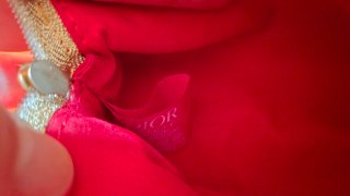 Neceser terciopelo rojo Dior