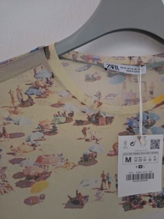 Blusa ZARA Talla M Estampado Playa