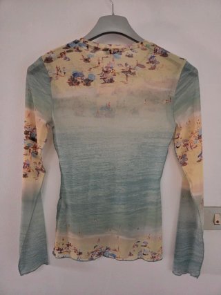 Blusa ZARA Talla M Estampado Playa
