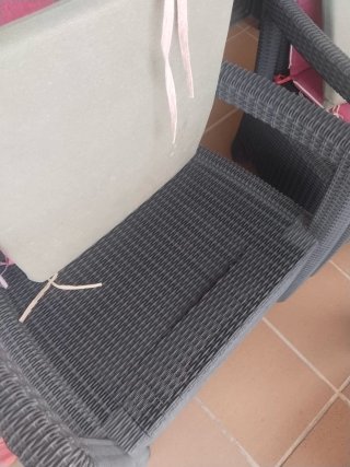 Conjunto jardín 2 sillones y mesa ratán