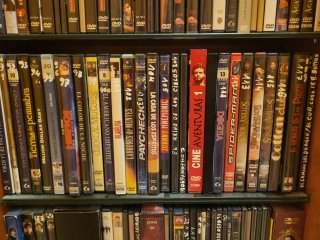 Mueble expositor DVDs + Películas Star Wars